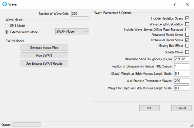 Figure 2. The GUI of the updated wave module.