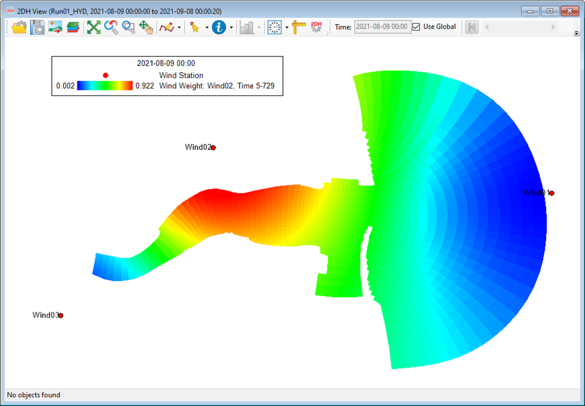 Figure 6. The Wind Weighting in the 2DH View.
