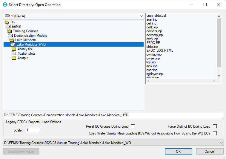 Figure 1. Press Ctrl + O to open the Select Directory: Open Operation window