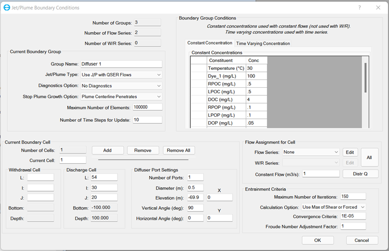Figure 1. Jet/Plume Boundary Condition UI with recent enhancements.