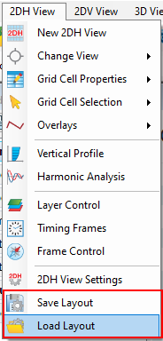 Figure 2. 2DH View Toolbars