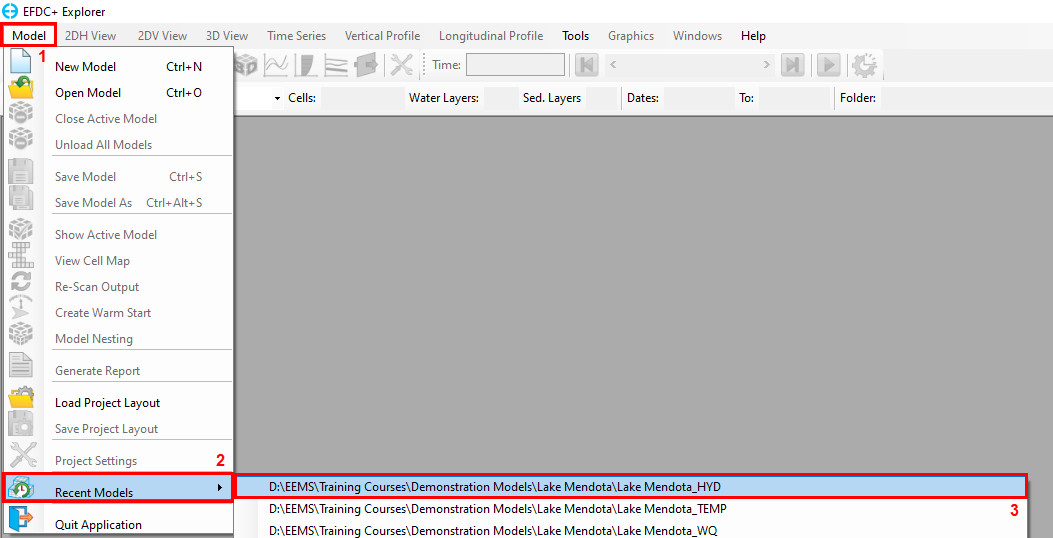 Figure 3. Open recent models in EE