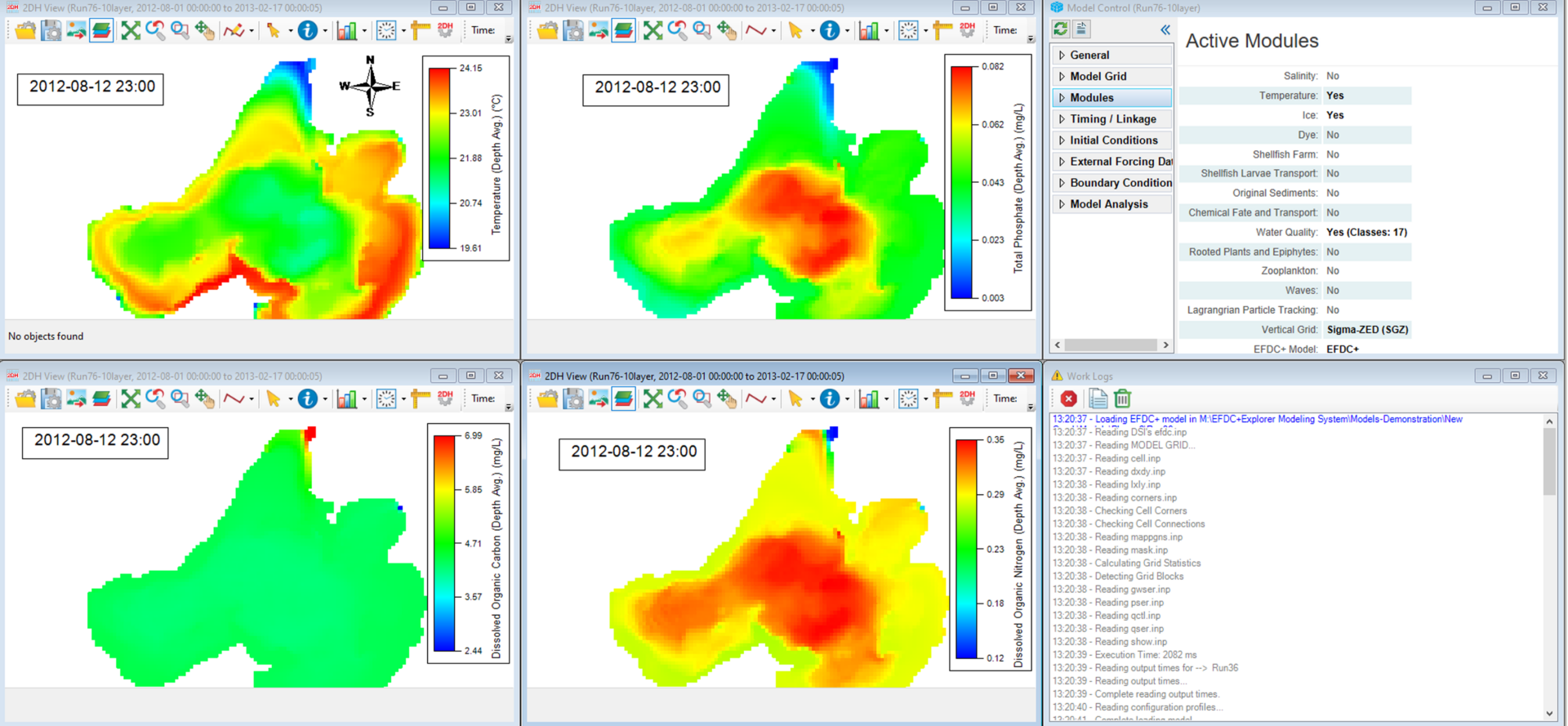 Figure 4. Windows arranged by Tile Vertical