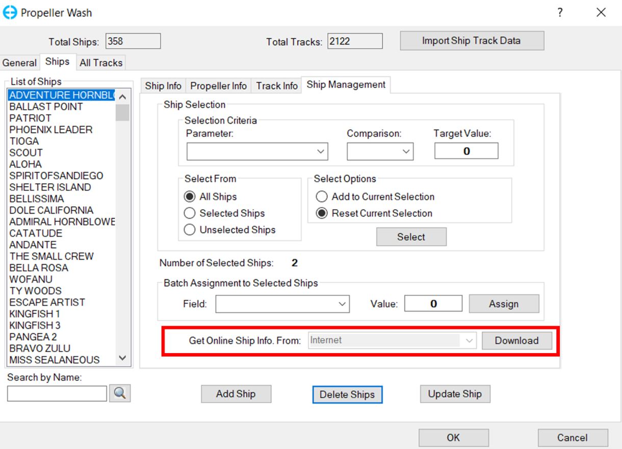 Figure 2. EE can search MMSI information and update ship information.