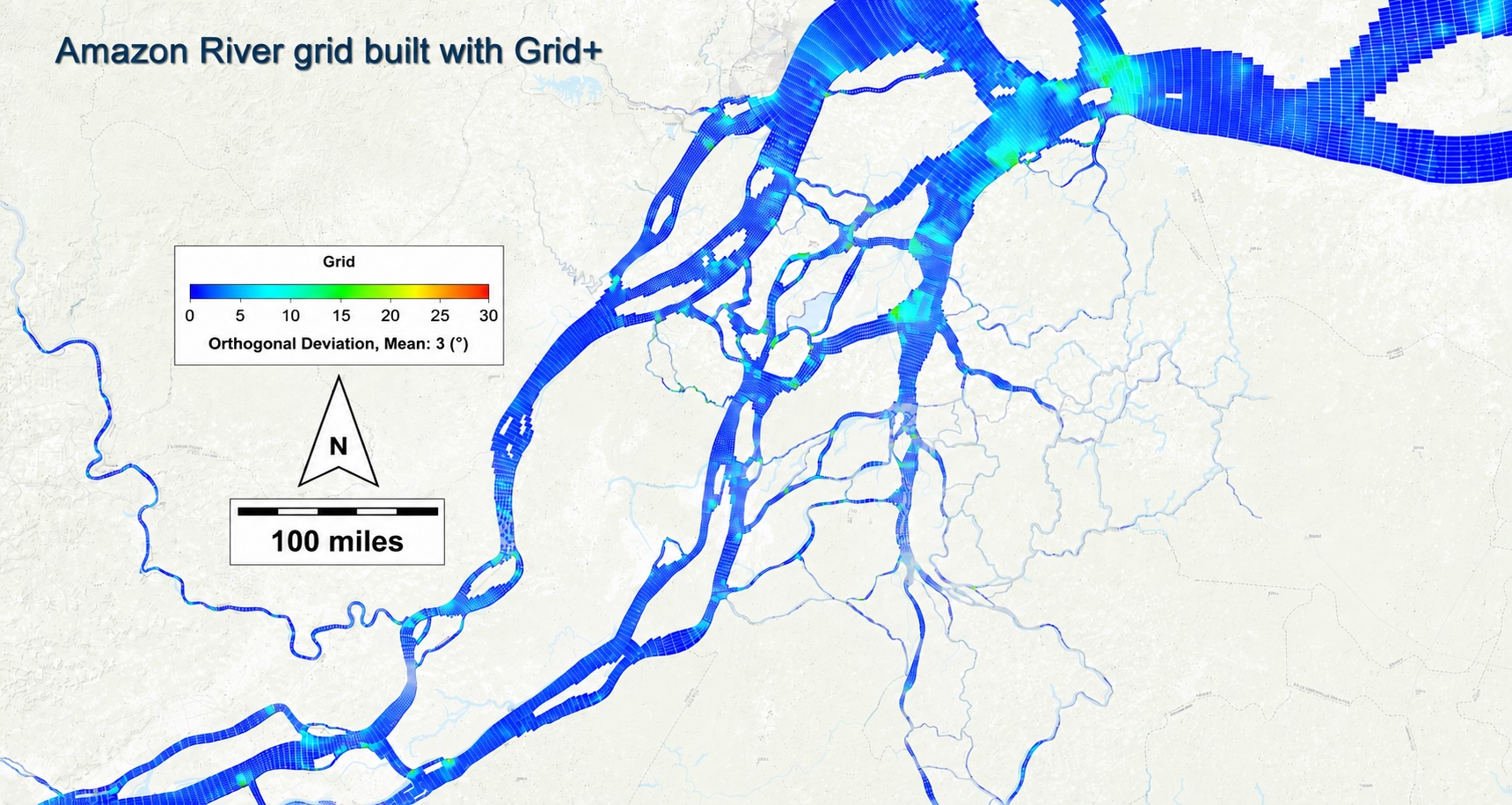 Amazon River grid built with Grid+